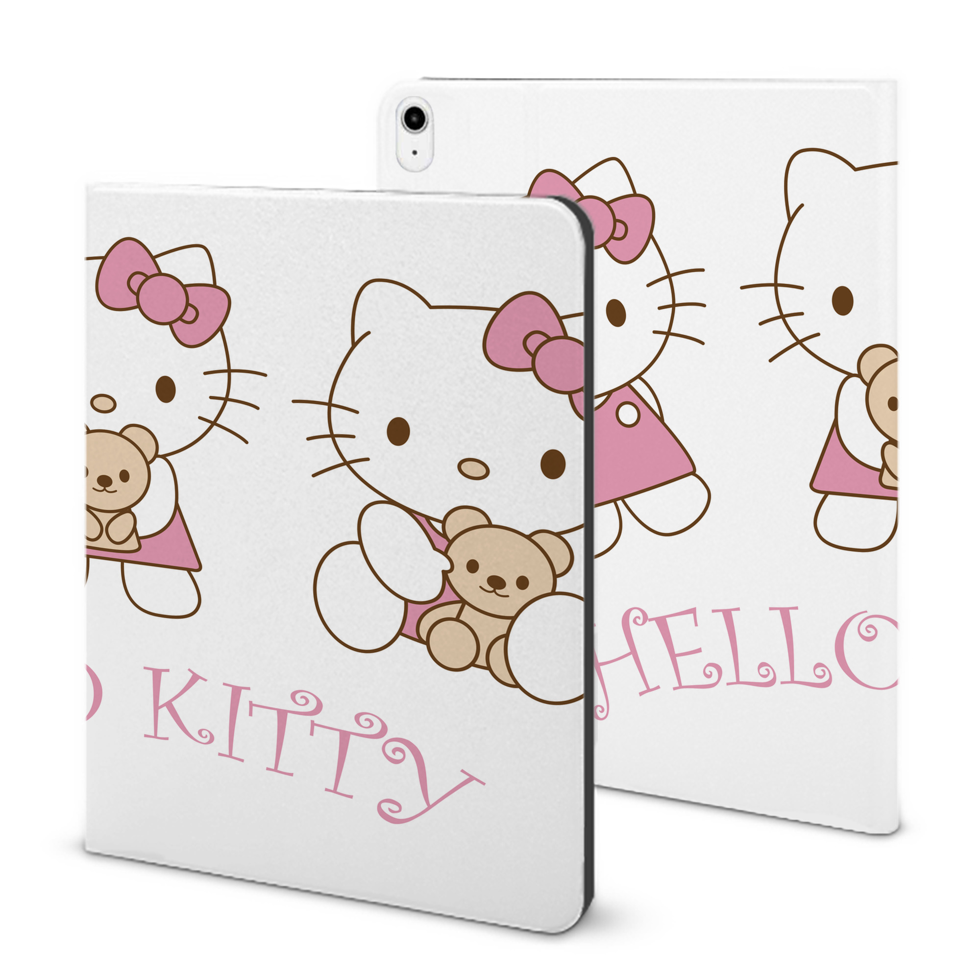 （画像用） Hello Kitty ハローキティ IPadケース ペンホルダー付き ブックスタイルデザイン
